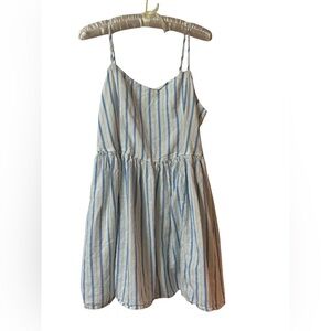 Aerie Blue and White Textured Top